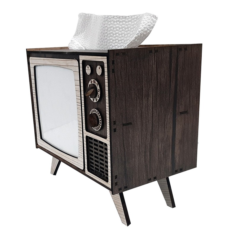 جعبه دستمال کاغذی جی اچ استور طرح تلویزیون