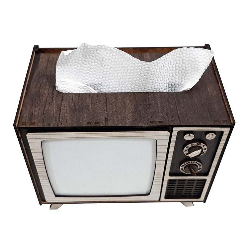 جعبه دستمال کاغذی جی اچ استور طرح تلویزیون