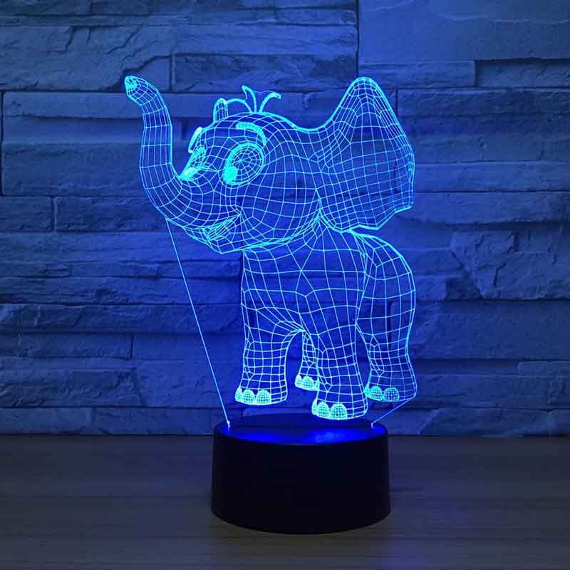 چراغ خواب کودک سه بعدی طرح فیل