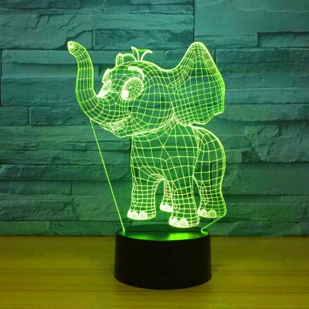 چراغ خواب کودک سه بعدی طرح فیل