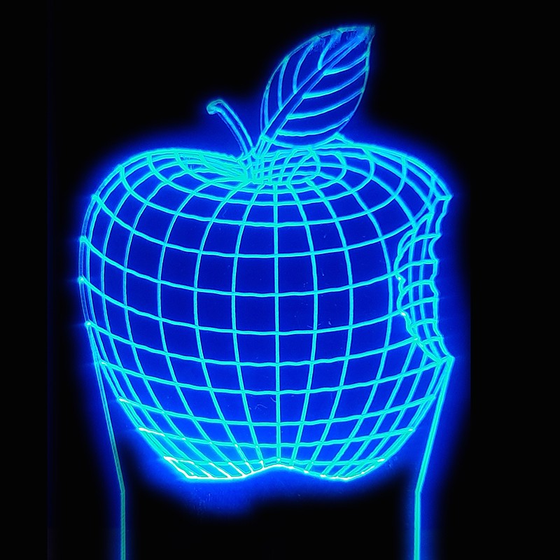 چراغ خواب سه بعدی طرح سیب اپل