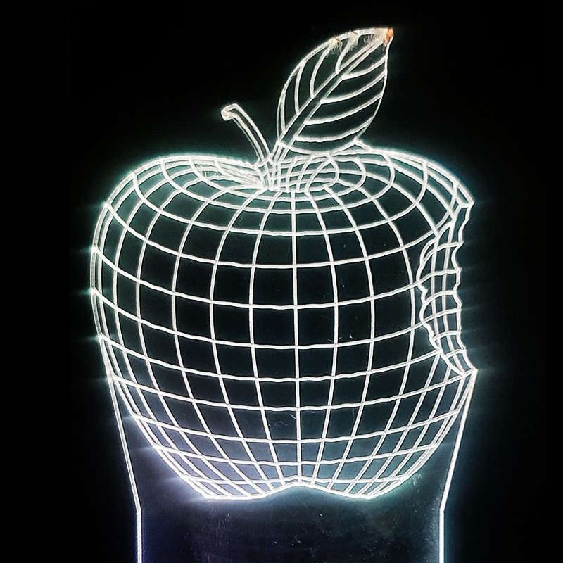 چراغ خواب سه بعدی طرح سیب اپل