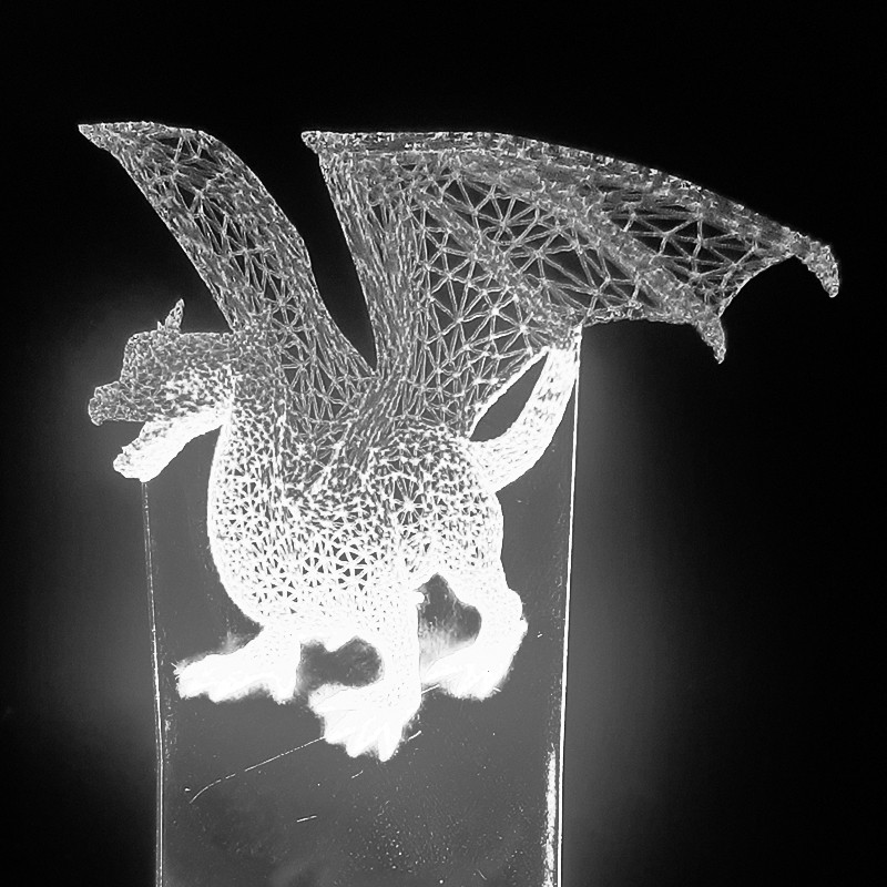 چراغ خواب 3 بعدی طرح اژدها