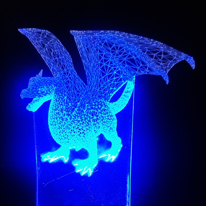 چراغ خواب 3 بعدی طرح اژدها