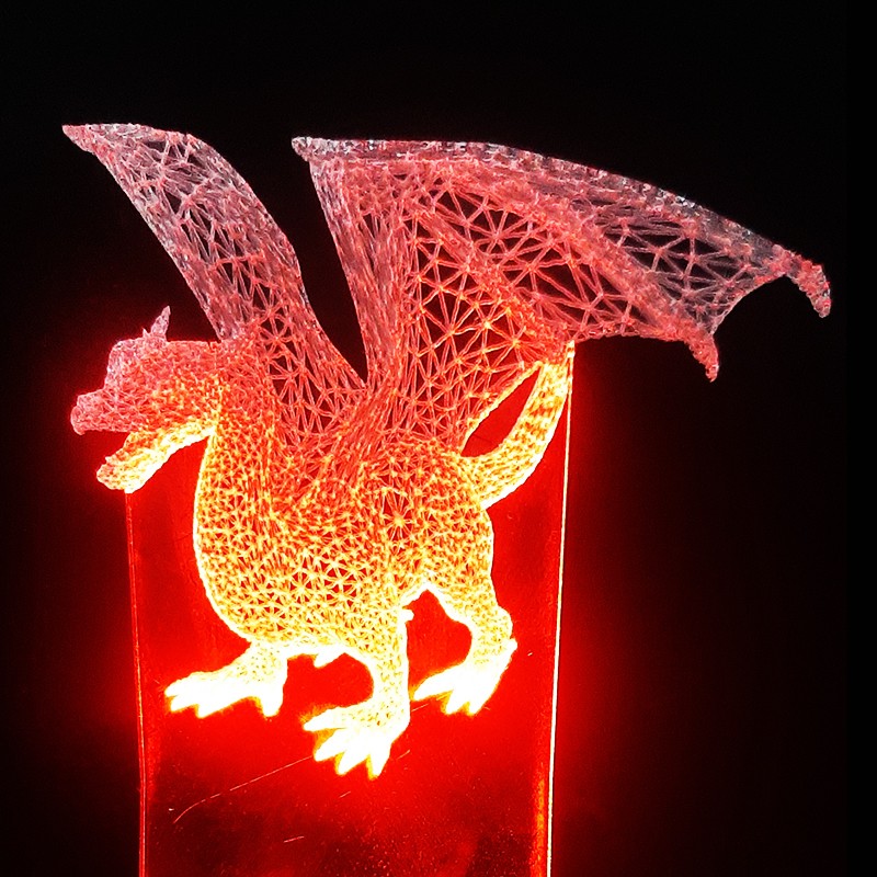 چراغ خواب 3 بعدی طرح اژدها