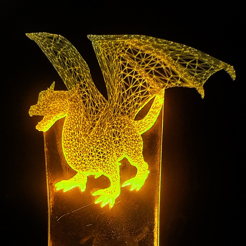 چراغ خواب 3 بعدی طرح اژدها