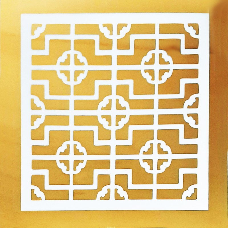 تایل سقفی 60x60 مولتی استایل طلایی آینه ای همراه طلق سفید کد T002