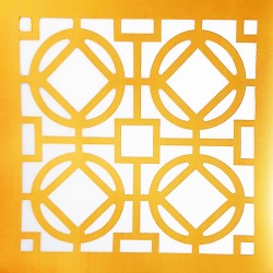 تایل سقفی 60x60 مولتی استایل طلایی آینه ای همراه طلق سفید کد T003