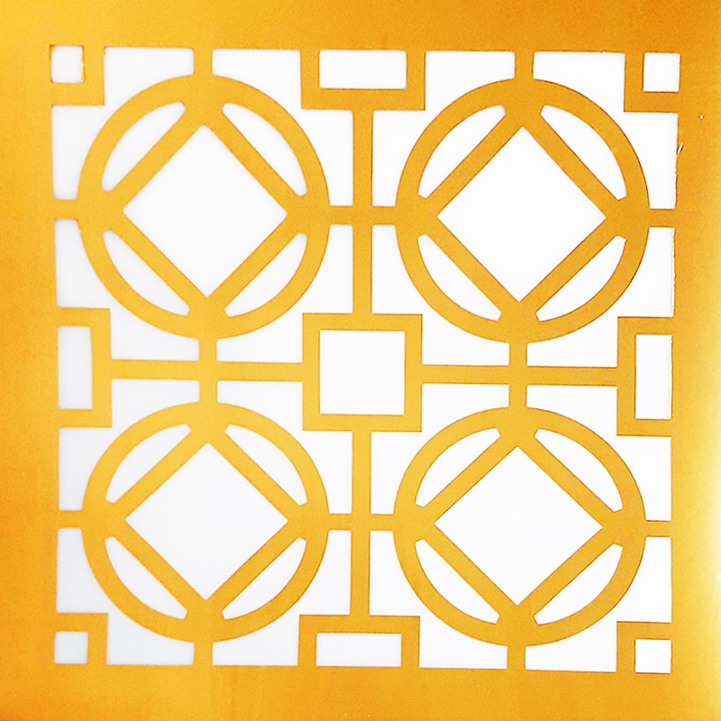 تایل سقفی 60x60 مولتی استایل طلایی آینه ای همراه طلق سفید کد T003