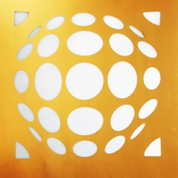 تایل سقفی 60x60 مولتی استایل طلایی آینه ای همراه طلق سفید کد T006