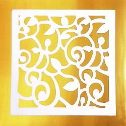 تایل سقفی 60x60 مولتی استایل طلایی آینه ای همراه طلق سفید کد T011