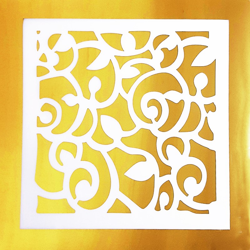 تایل سقفی 60x60 مولتی استایل طلایی آینه ای همراه طلق سفید کد T011