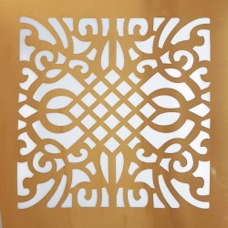 تایل سقفی 60x60 مولتی استایل طلایی آینه ای همراه طلق سفید کد T012