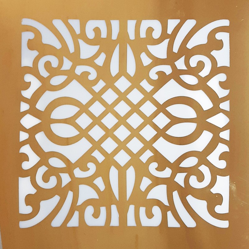 تایل سقفی 60x60 مولتی استایل طلایی آینه ای همراه طلق سفید کد T012