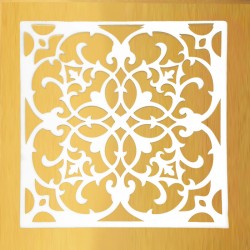 تایل سقفی 60x60 مولتی استایل طلایی آینه ای همراه طلق سفید کد T015