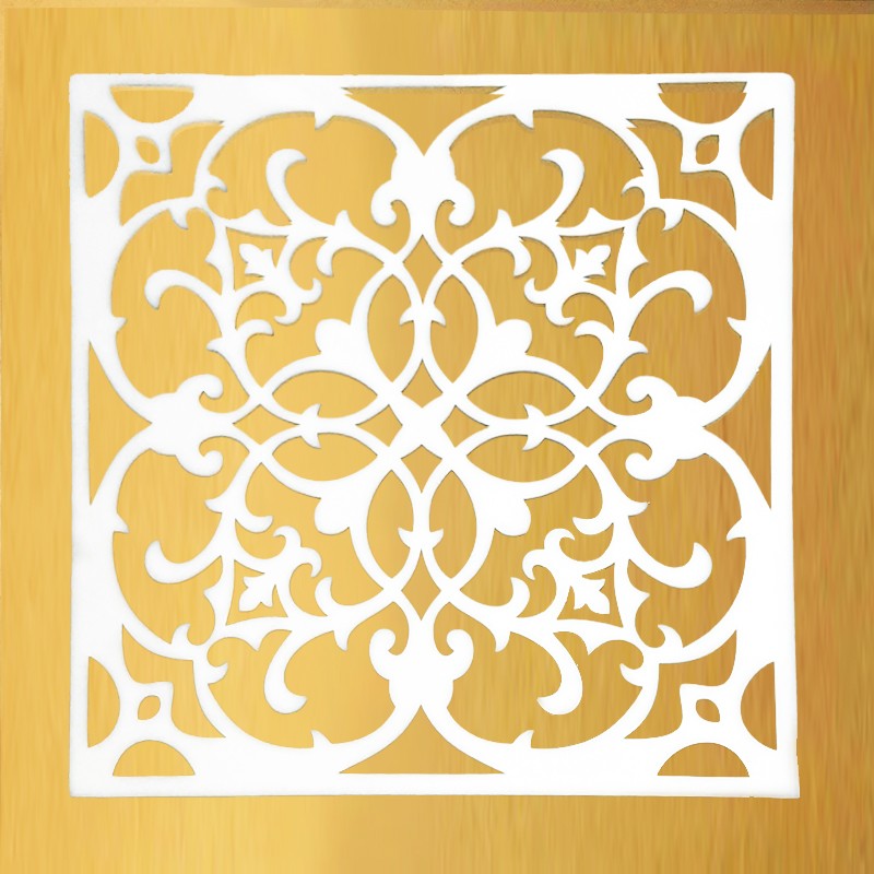 تایل سقفی 60x60 مولتی استایل طلایی آینه ای همراه طلق سفید کد T015