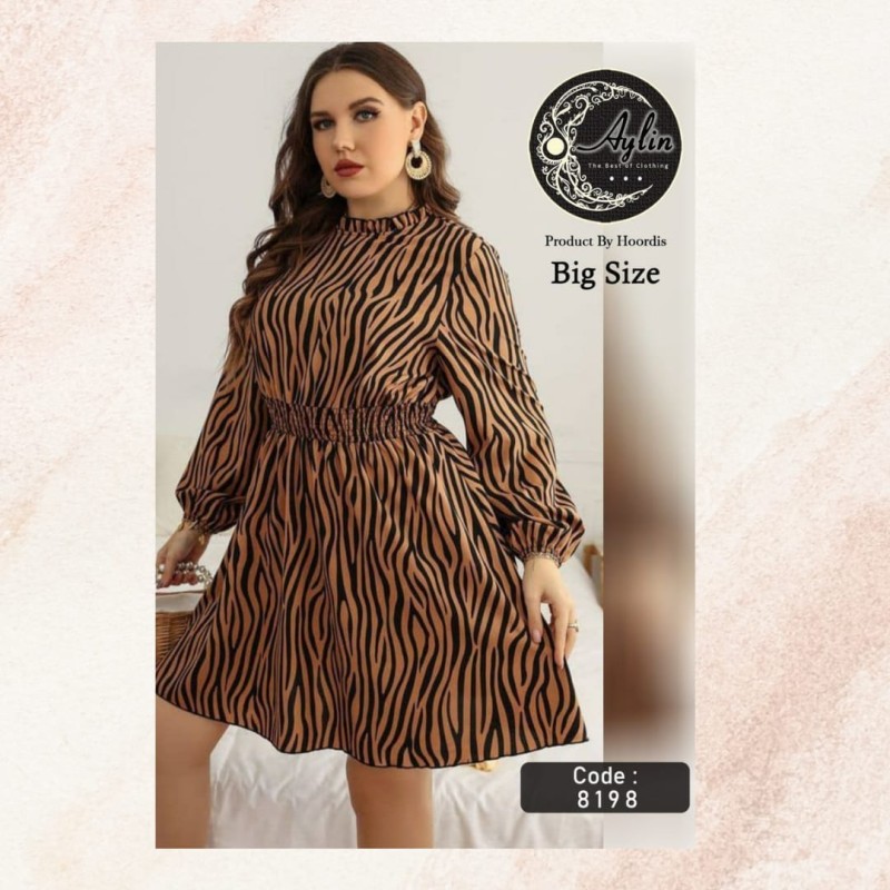 تونیک چاپی بیگ سایز کد AYLIN-8198