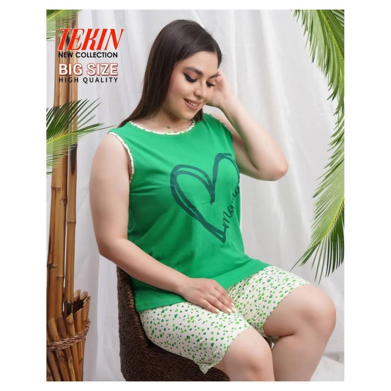 ست تاپ شلوارک تابستانه تکین کد TEKIN-0020