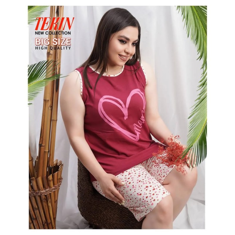 ست تاپ شلوارک تابستانه تکین کد TEKIN-0020