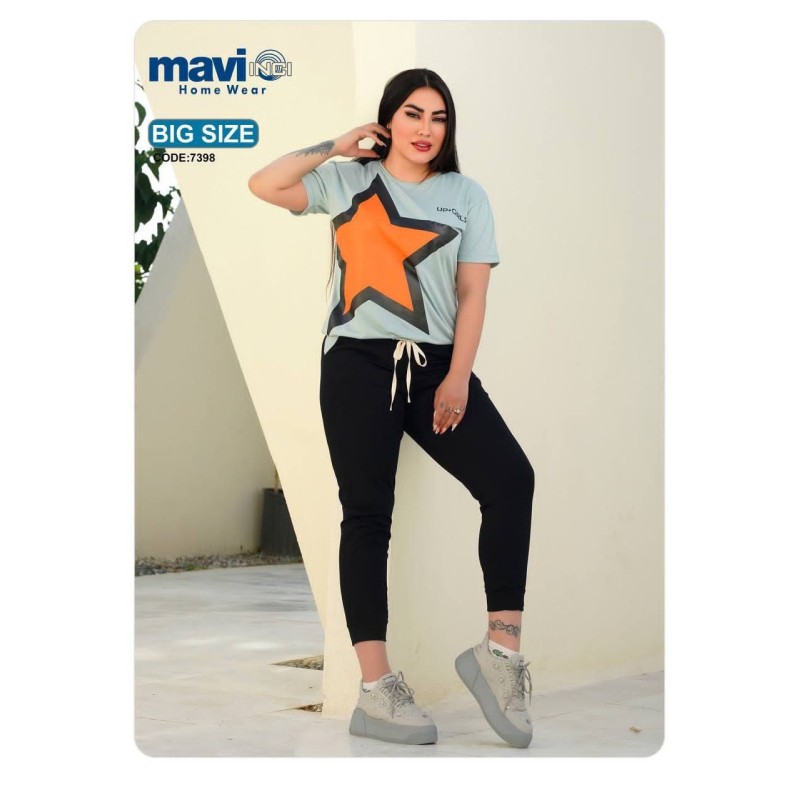 ست بلوز شلوار تیشرت دمپا جمع شو تکین کد TEKIN-0025