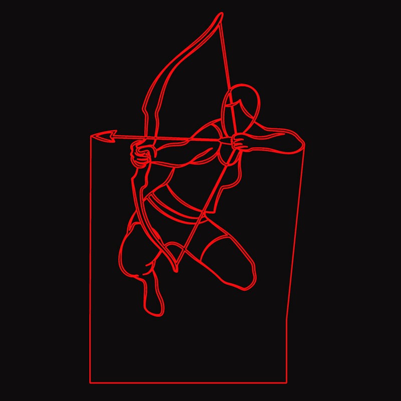 چراغ خواب طرح تیرکمان