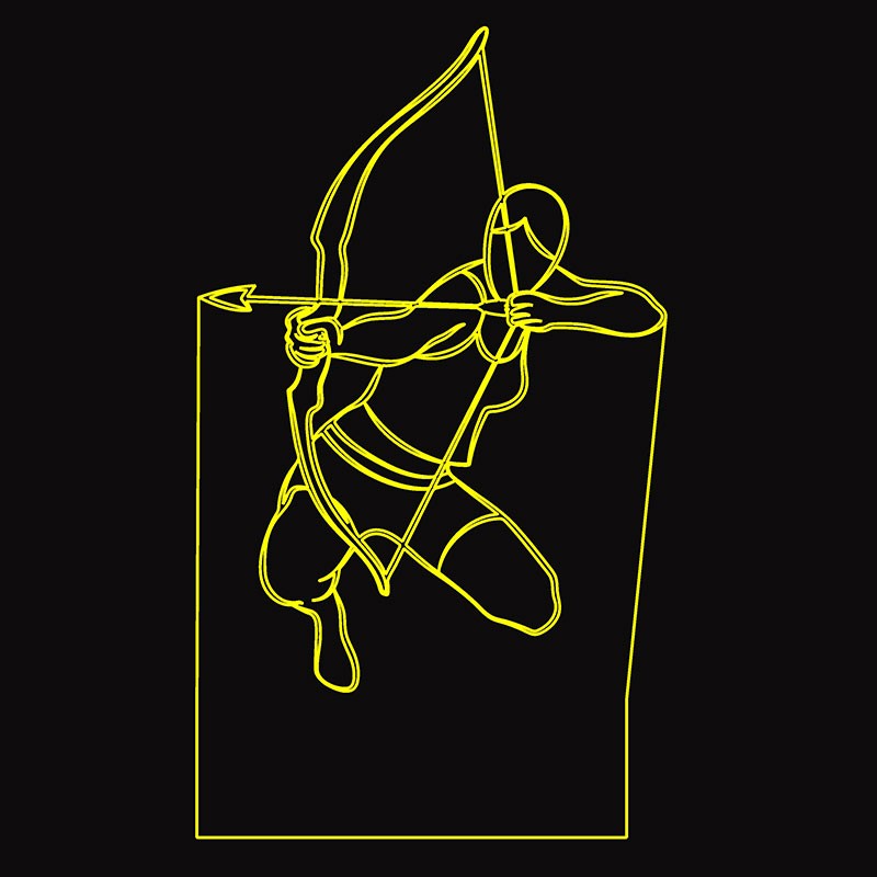 چراغ خواب طرح تیرکمان