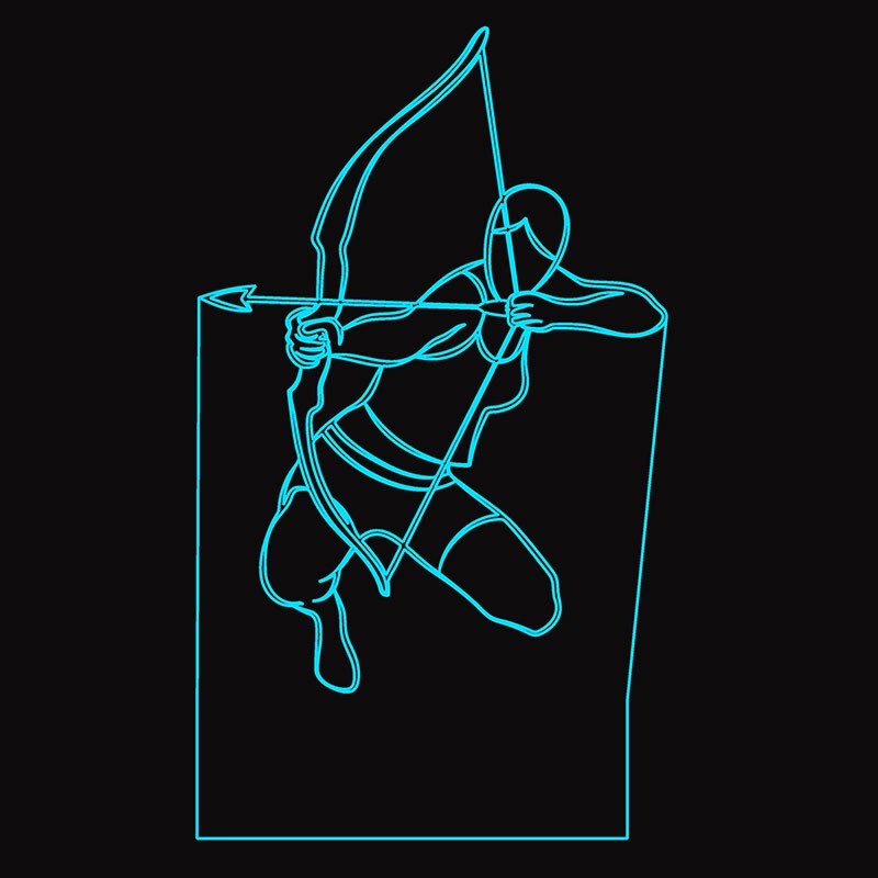 چراغ خواب طرح تیرکمان