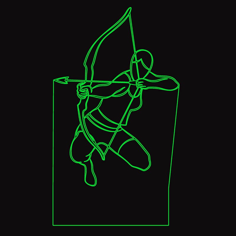 چراغ خواب طرح تیرکمان