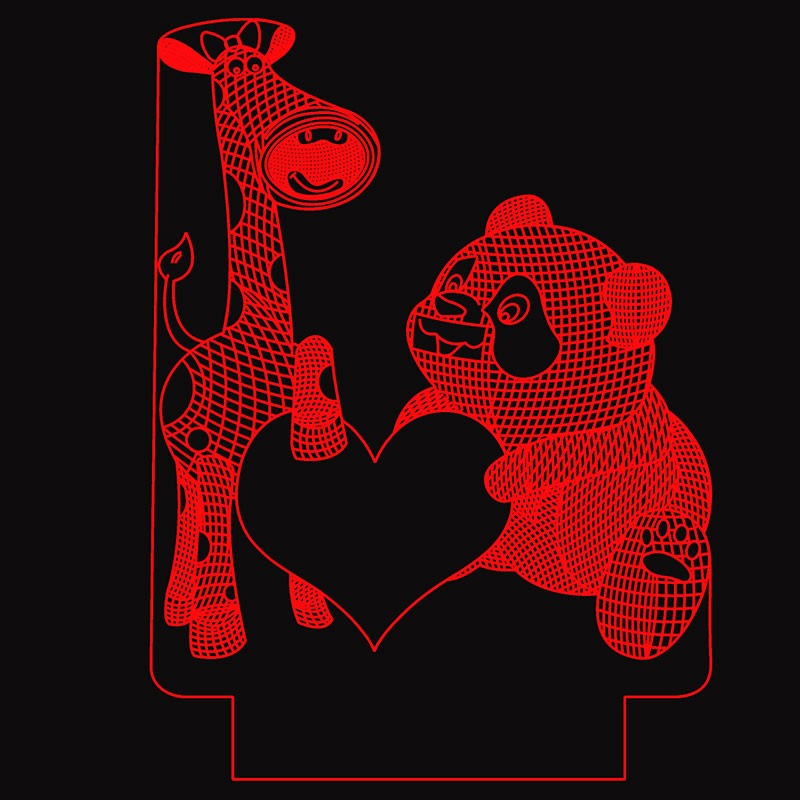 چراغ خواب طرح خرس و زرافه