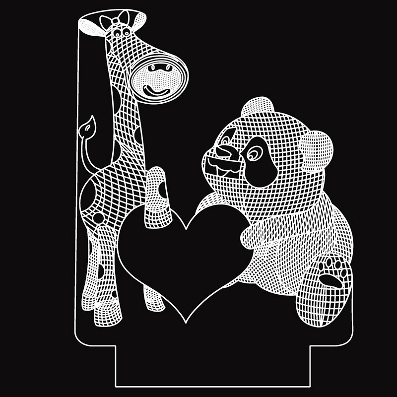 چراغ خواب طرح خرس و زرافه