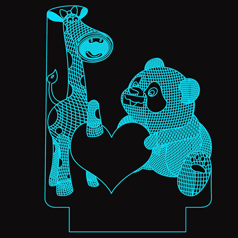 چراغ خواب طرح خرس و زرافه