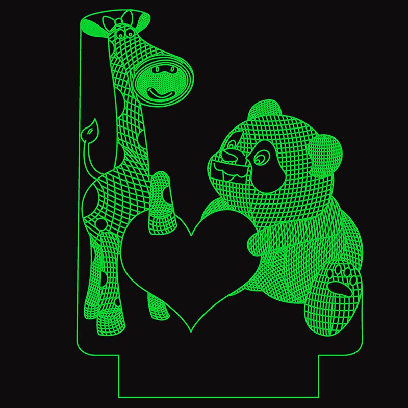 چراغ خواب طرح خرس و زرافه