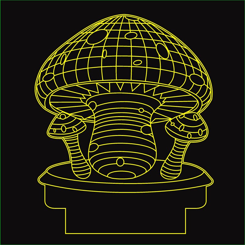 چراغ خواب طرح قارچ