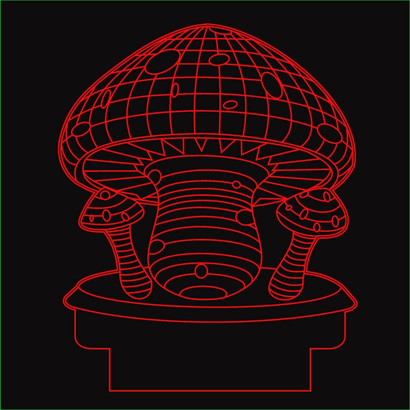 چراغ خواب طرح قارچ