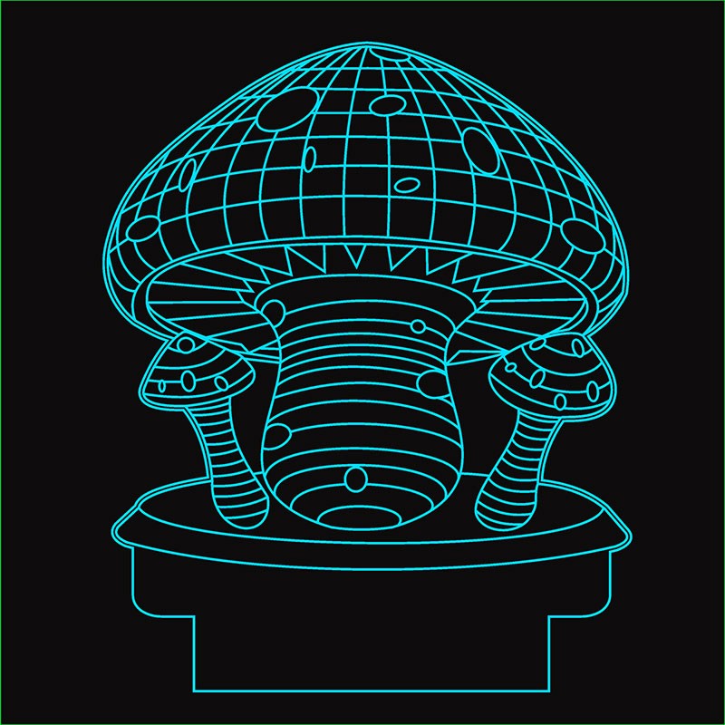 چراغ خواب طرح قارچ