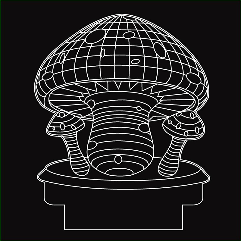 چراغ خواب سه بعدی طرح قارچ جی اچ استور