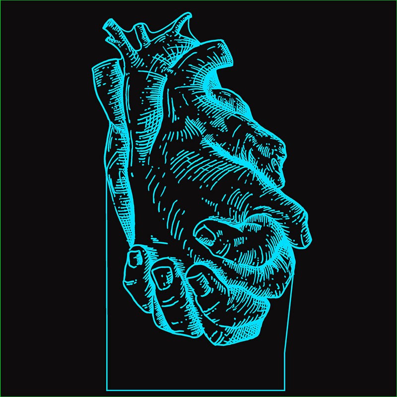 چراغ خواب طرح دست و قلب