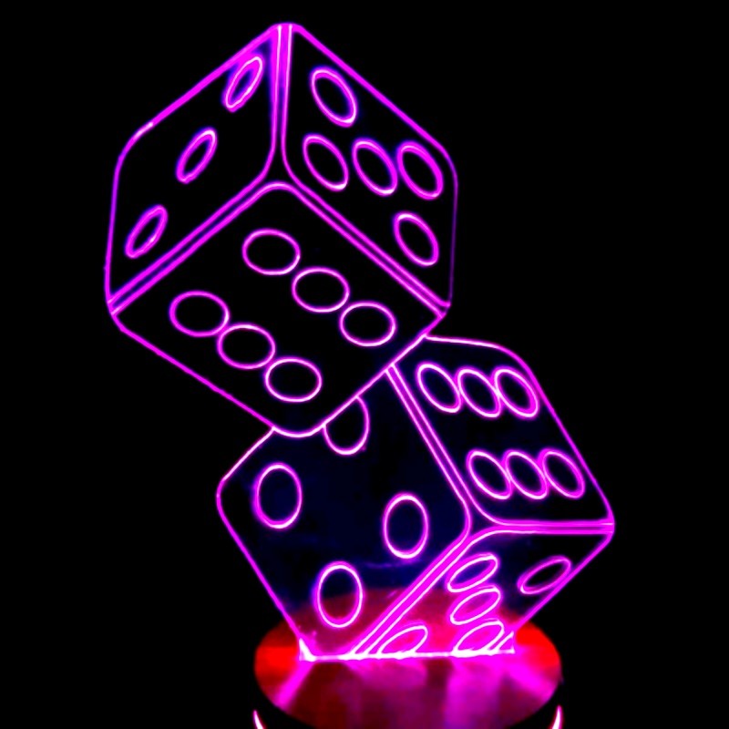 چراغ خواب سه بعدی طرح تاس جی اچ استور