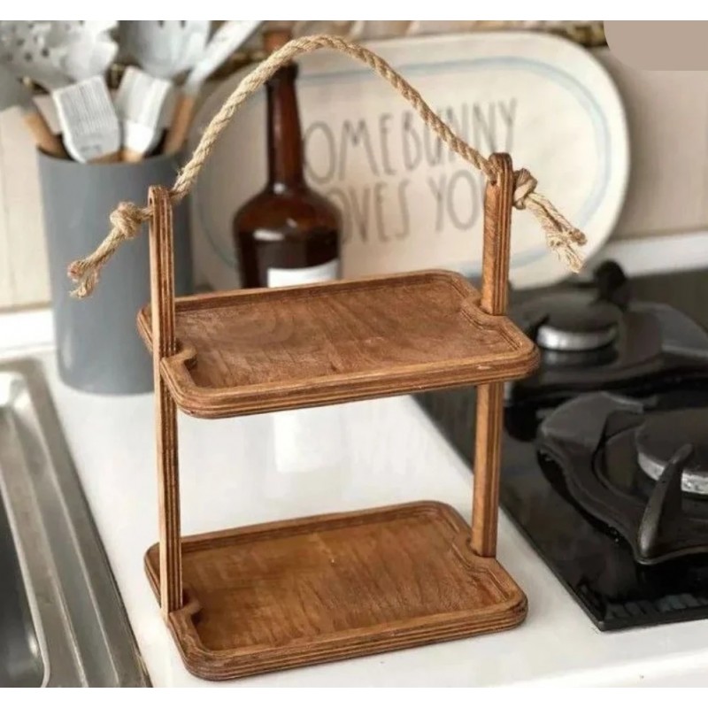 استند چوبی جا ادویه آشپزخانه