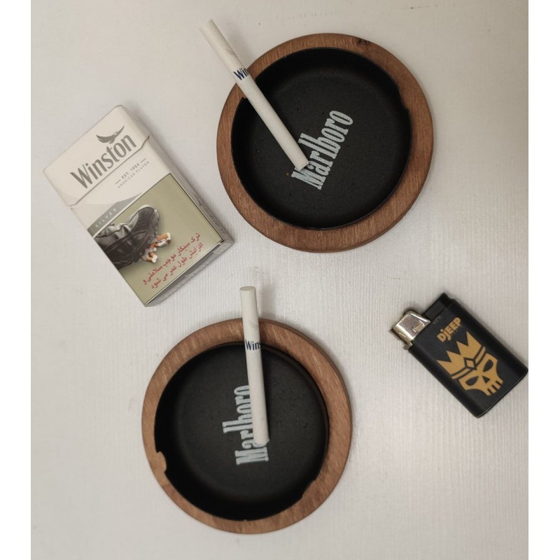 زیر سیگاری فلزی زیر چوبی جی اچ استور