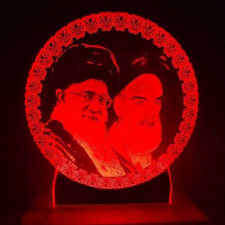 چراغ خواب سه بعدی طرح چهره رهبر کد CHKH-025 چراغ خواب سه بعدی طرح چهره رهبر کد CHKH-025