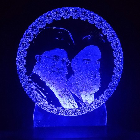 چراغ خواب سه بعدی طرح چهره رهبر کد CHKH-025 چراغ خواب سه بعدی طرح چهره رهبر کد CHKH-025