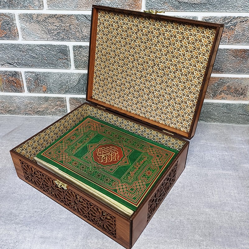جعبه قرآن کریم طرح چهار قل جی اچ استور