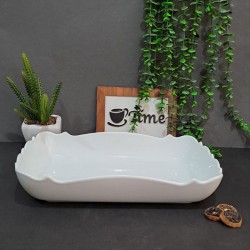 تابه مستطیل موج بزرگ چینی لمون