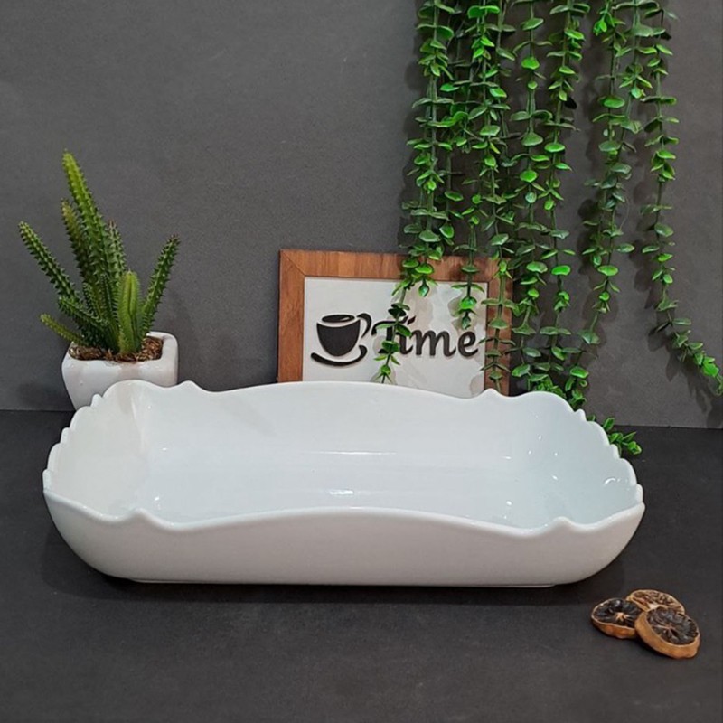 تابه مستطیل موج بزرگ چینی لمون