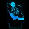 چراغ خواب سه بعدی طرح شعر چو ایران نباشد کد CHKH-102